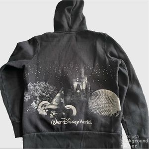 Black Disney World Zip-Up Hoodie